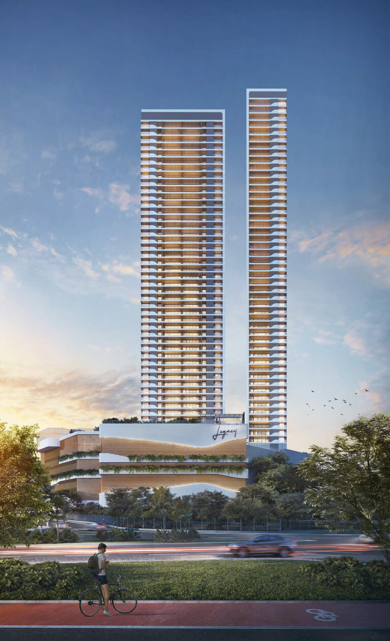 Fachada do Legacy no Caminho das Árvores