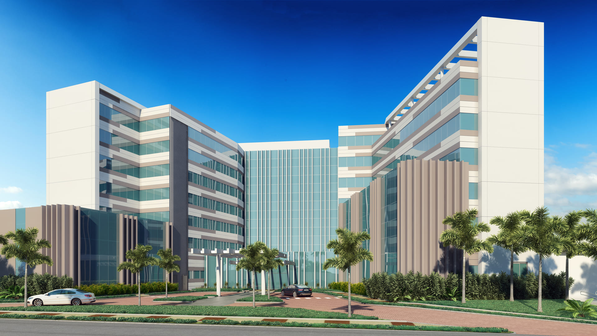 perspectiva ilustrada da fachada do Royal Campinas