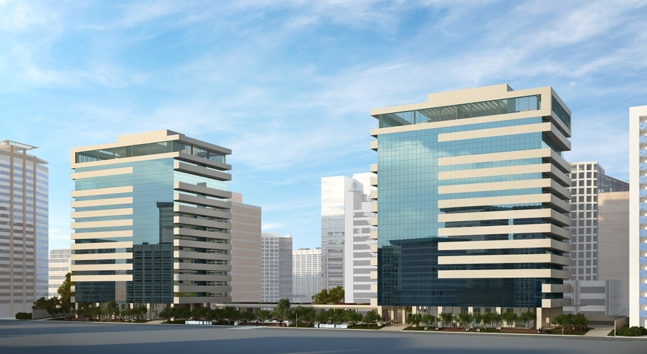 Perspectiva Ilustrada da fachada do Vila Olímpia Corporate